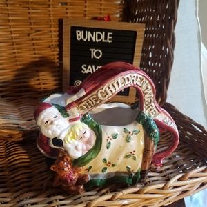 Fitz and Floyd Christmas Creamer - Night Before Christmas Collection